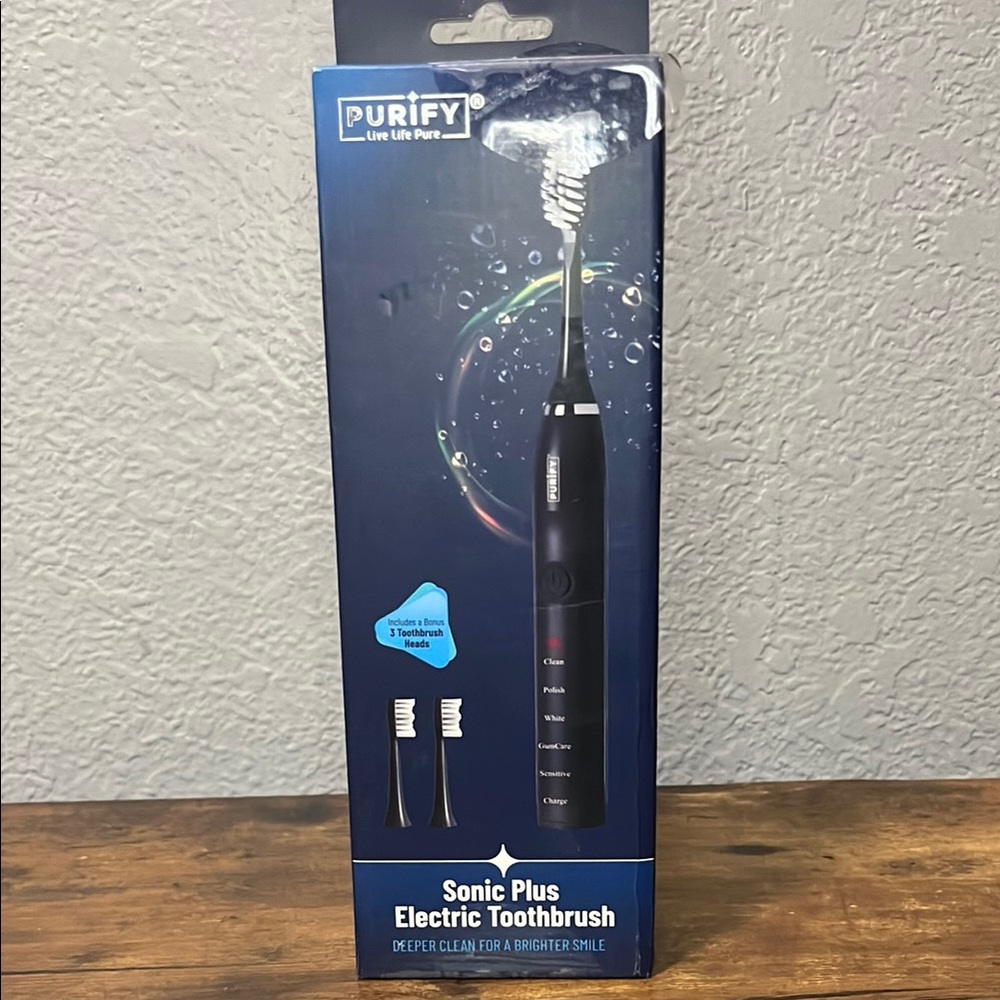 Sonic Plus Electric Toothbrush - Black- Brand new